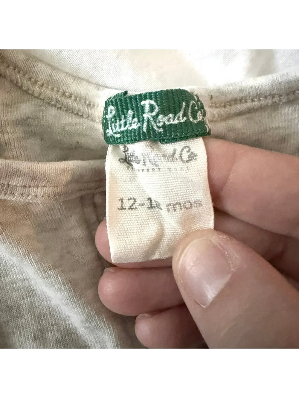 Little Road Co. Heathered Gray Tan Pullover Top